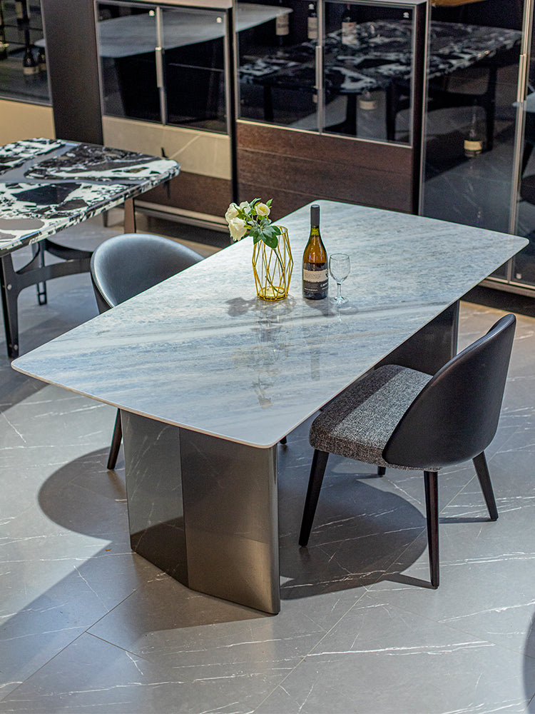 Blue Crystal Marble Dining Table