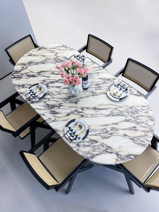 Calacatta Viola Marble Dining Table