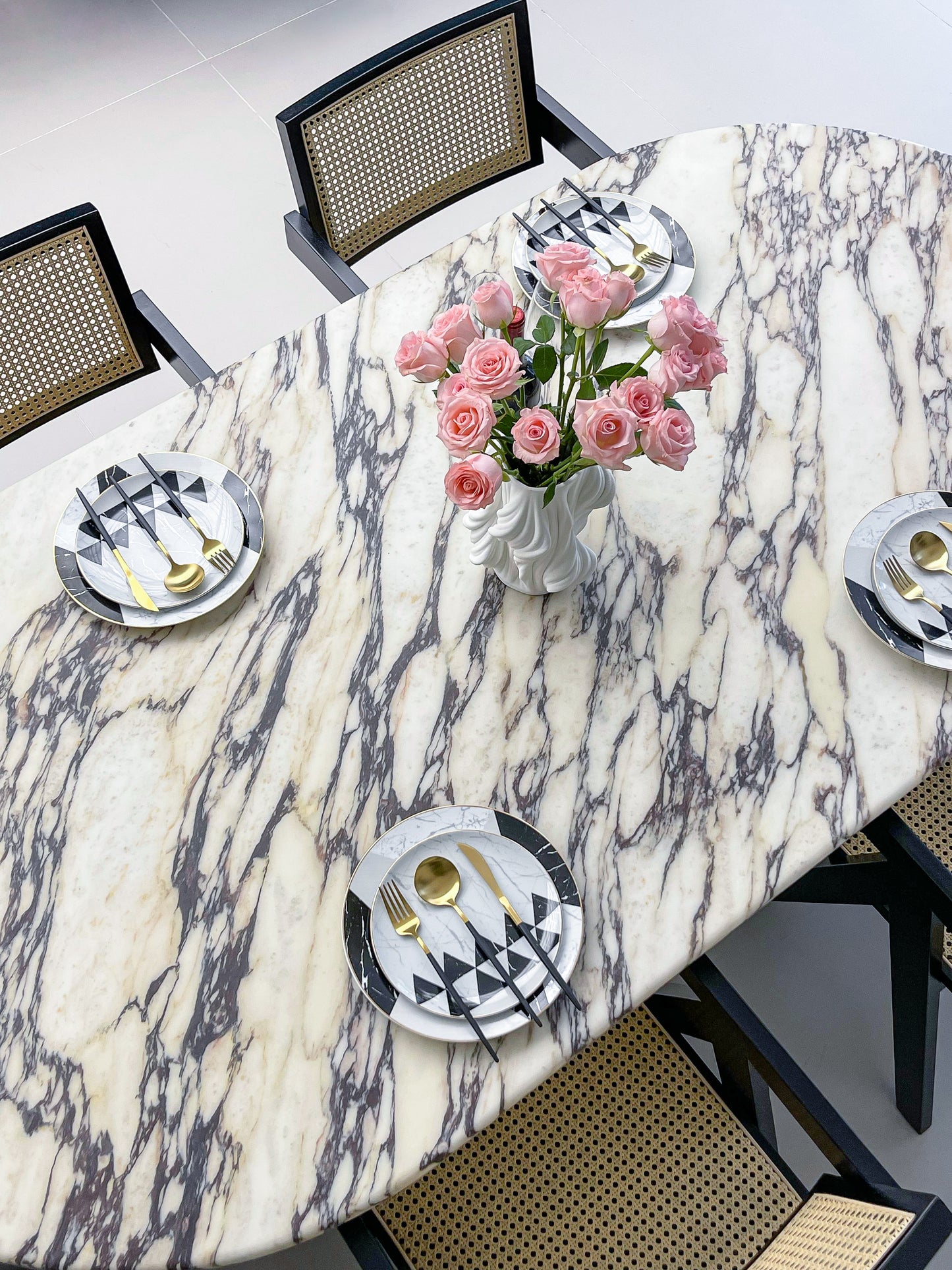 Calacatta Viola Marble Dining Table