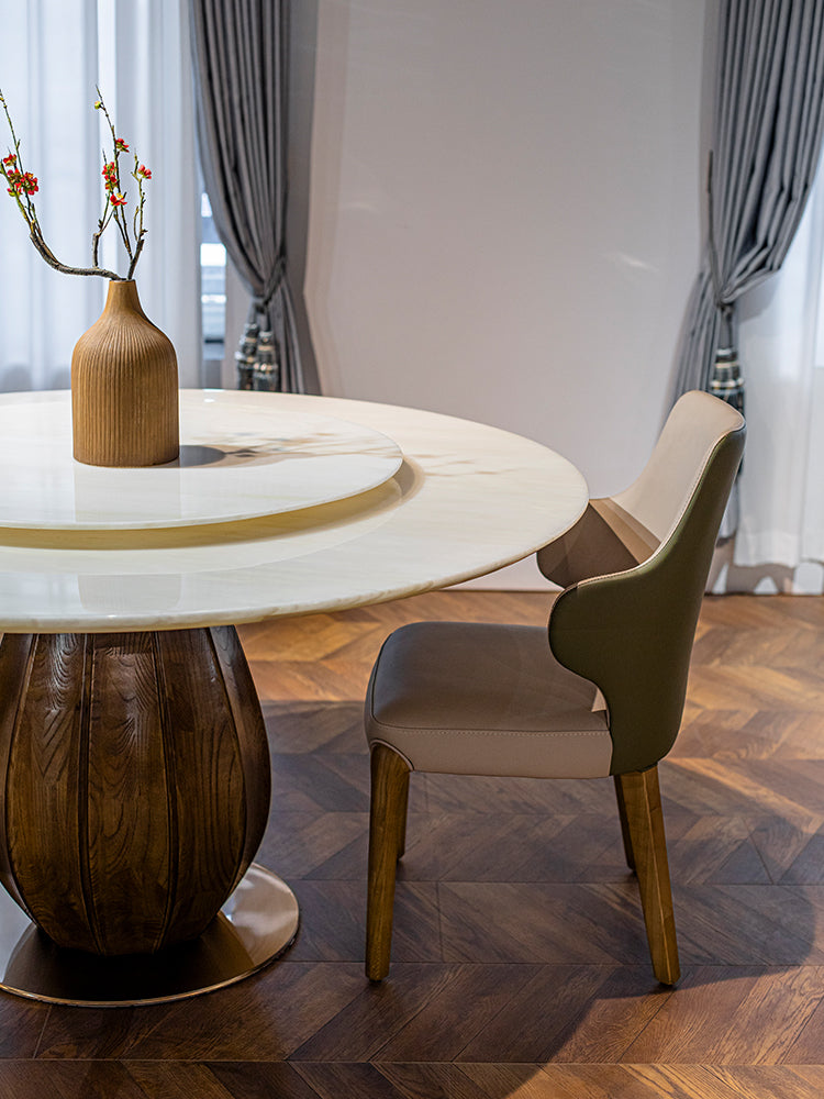 Milan White Jade Marble Dining Table