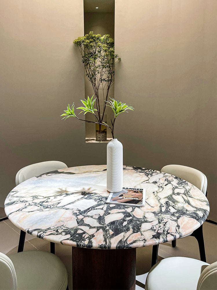 Bulgari Pink Marble Round Dining Table