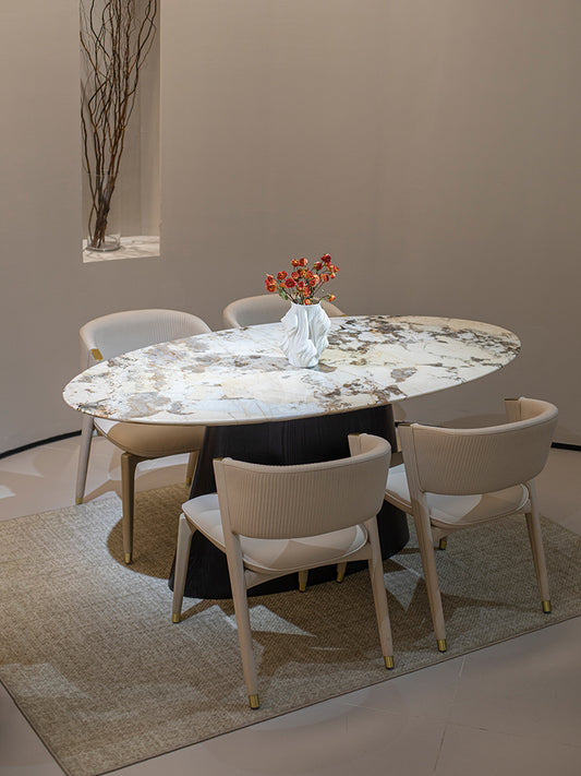 Pandora Oval Marble Dining Table