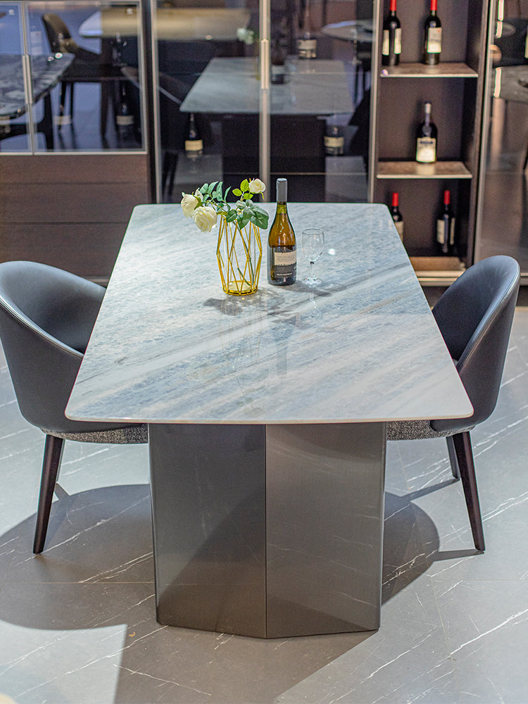 Blue Crystal Marble Dining Table