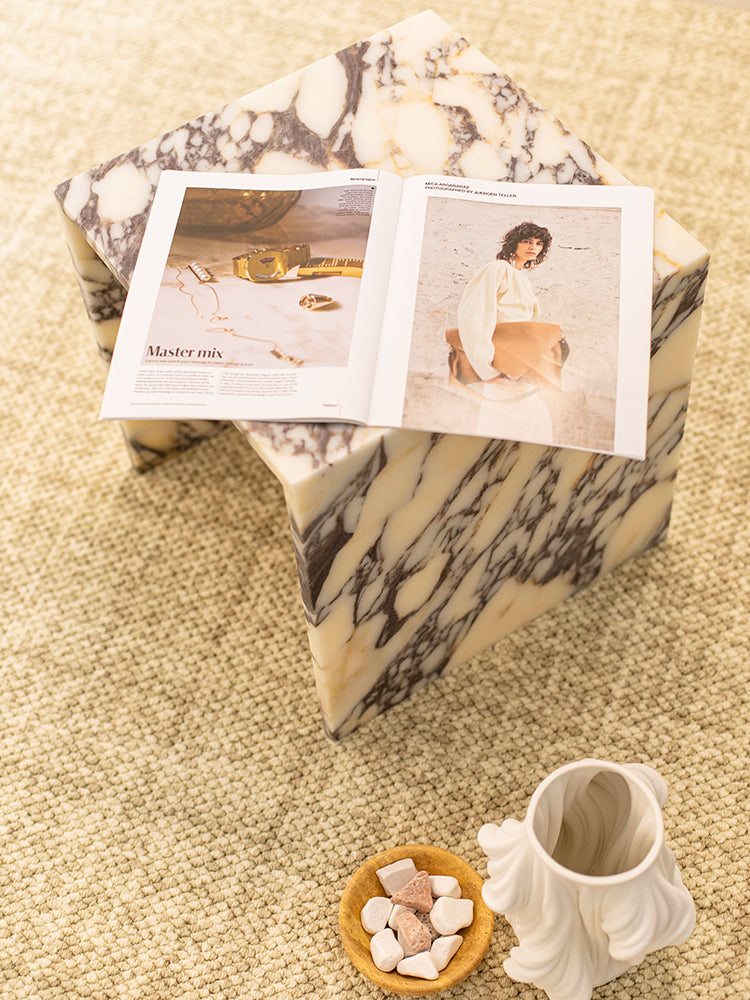 Calacatta Viola Marble Single Layer Side Table
