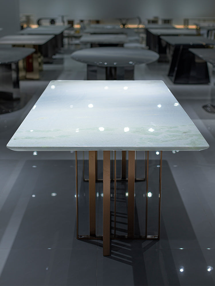Blue Sky White Cloud Marble Dining Table