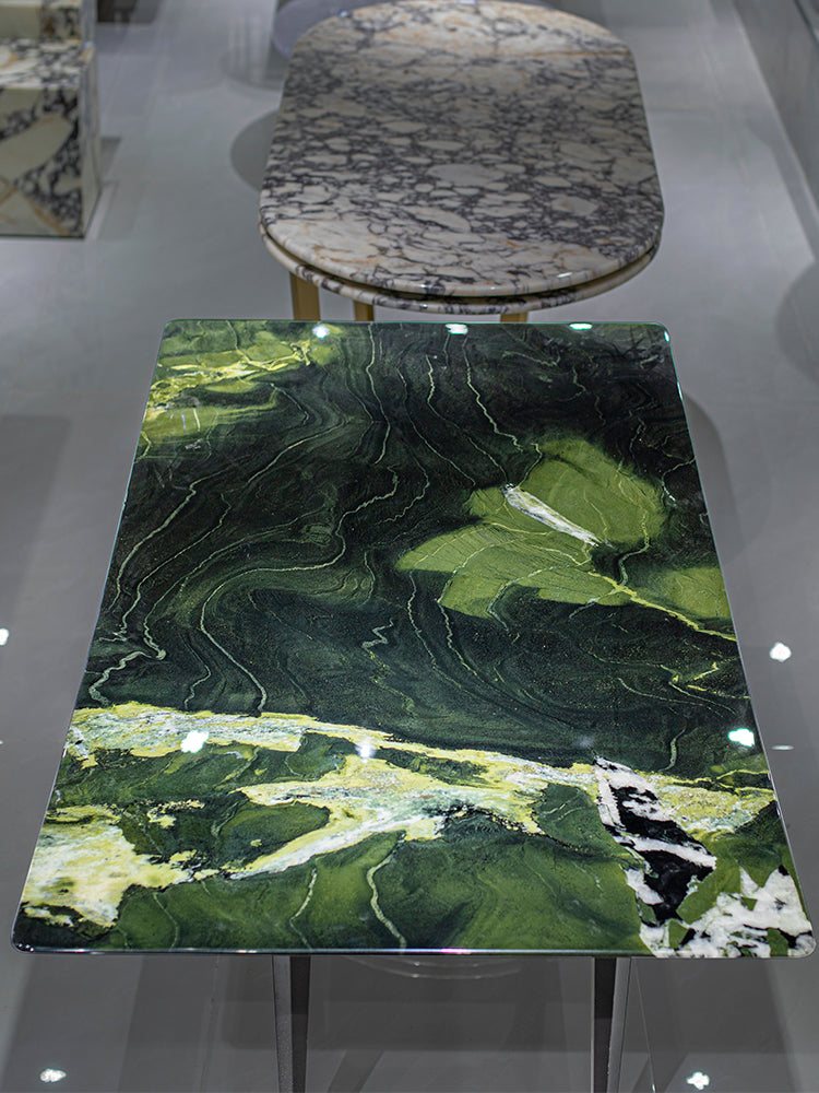 Avocado Green Marble Dining Table