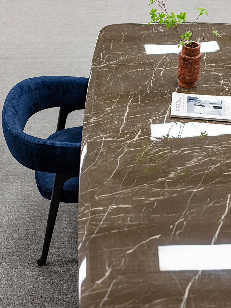 Denver Gray Marble Dining Table