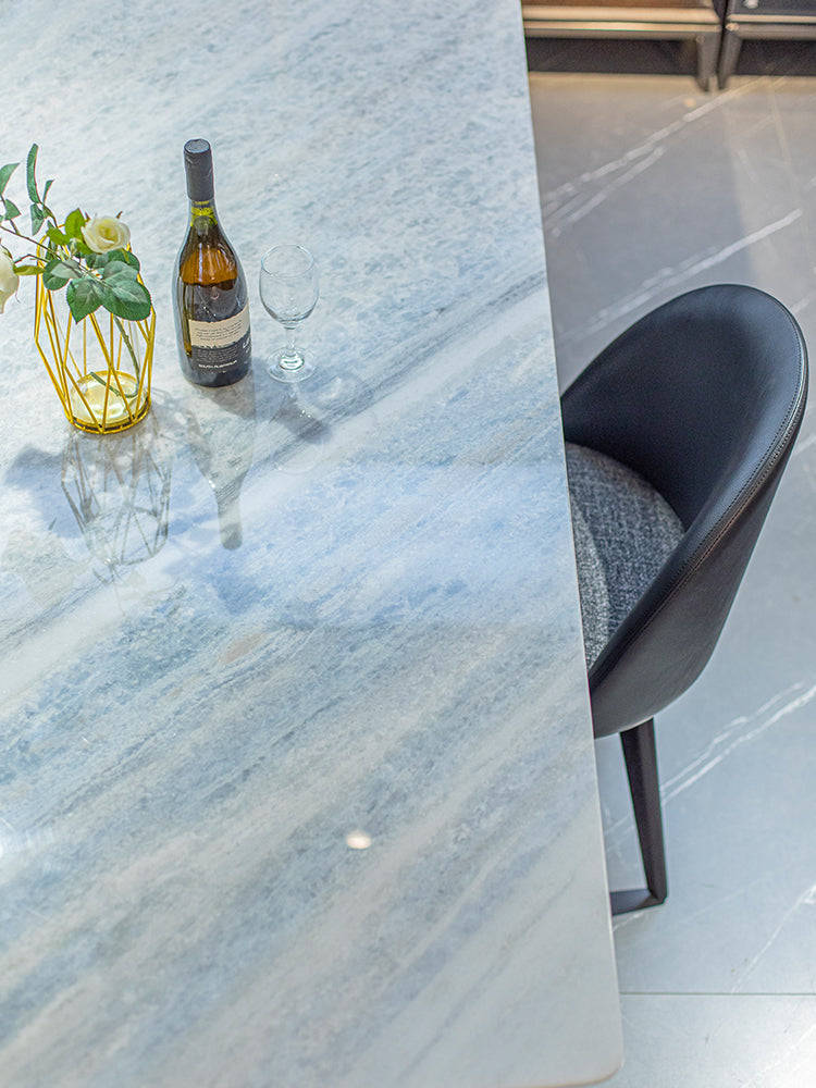 Blue Crystal Marble Dining Table