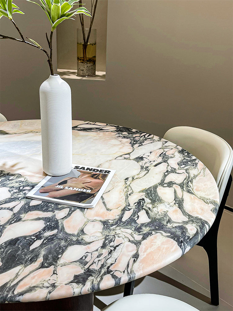 Bulgari Pink Marble Round Dining Table