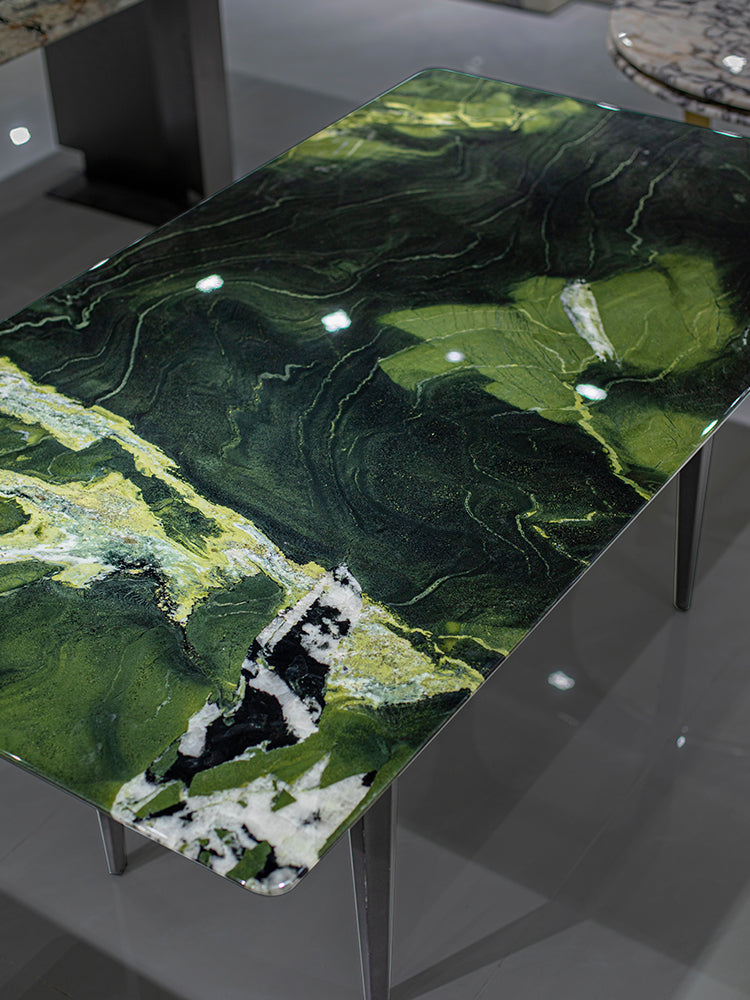 Avocado Green Marble Dining Table
