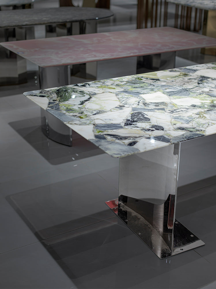 Cold Emerald Marble Dining Table