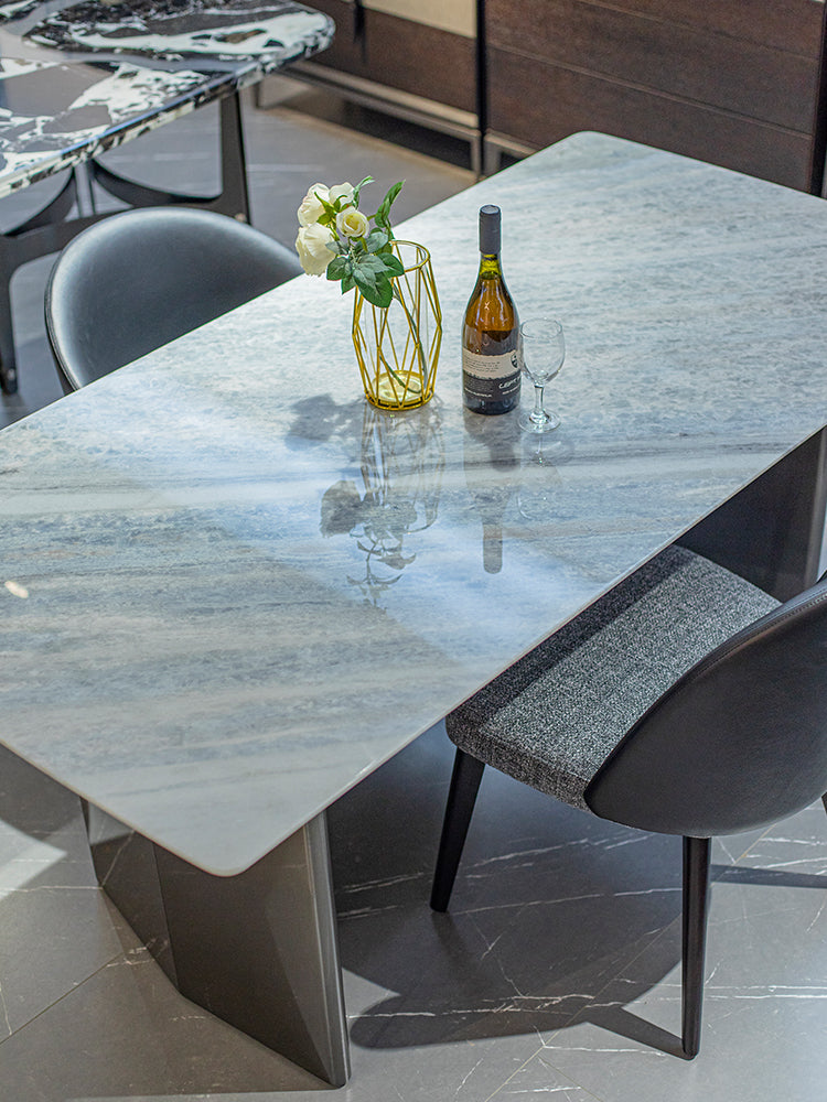 Blue Crystal Marble Dining Table