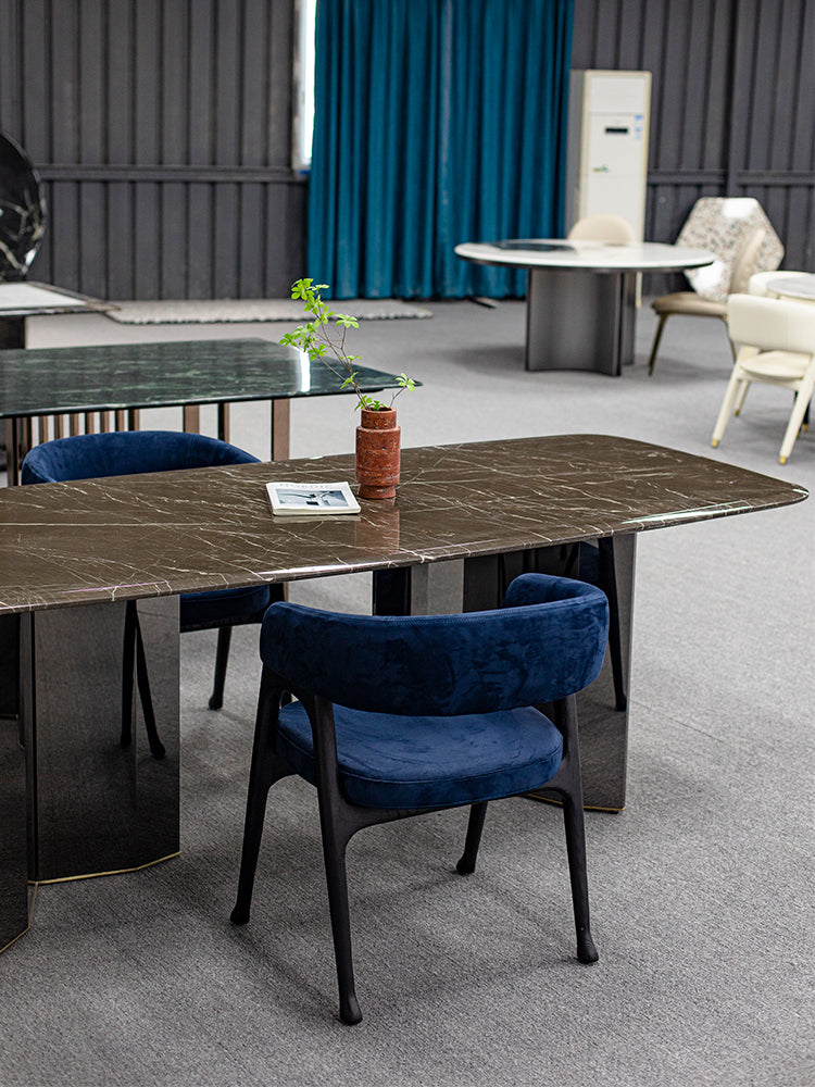Denver Gray Marble Dining Table
