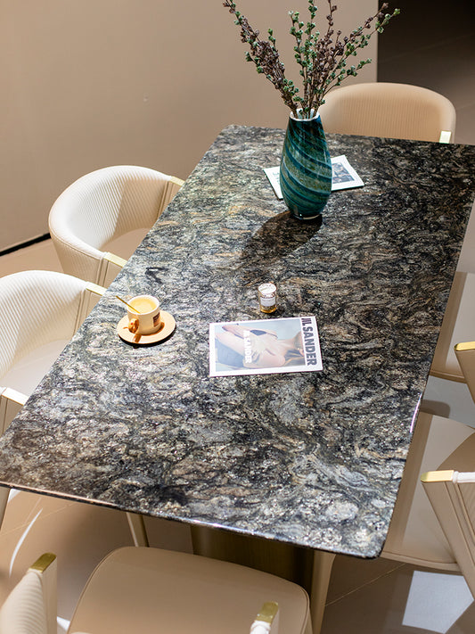 Platinum Diamonds Marble Dining Table