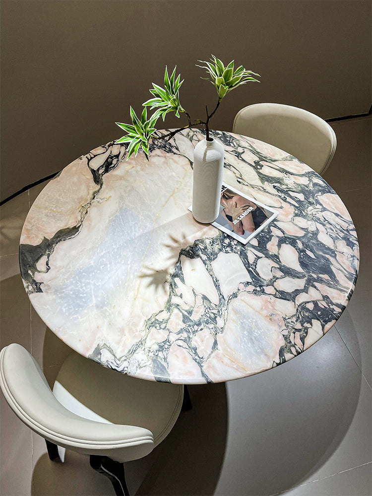 Bulgari Pink Marble Round Dining Table