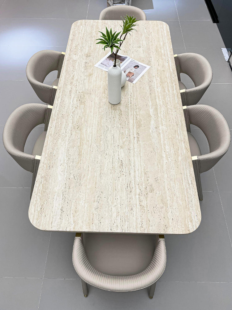 Travertine Marble Dining Table