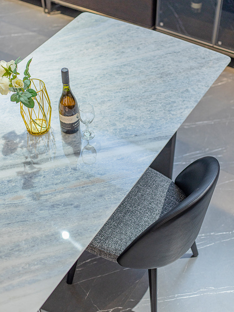 Blue Crystal Marble Dining Table