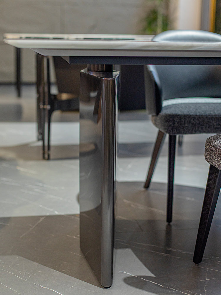 Blue Crystal Marble Dining Table